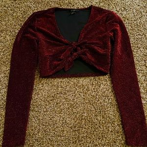 Sparkly red crop top